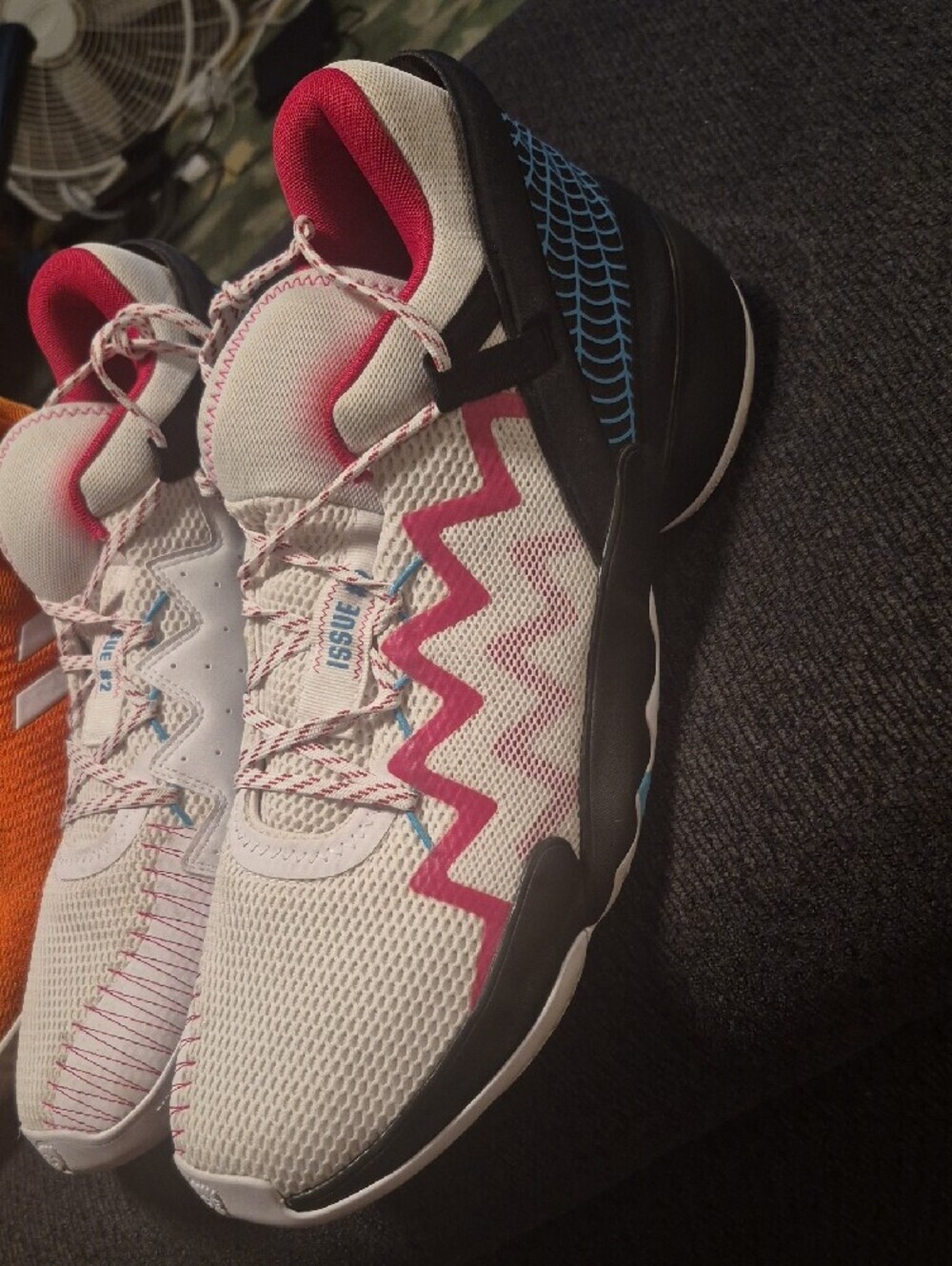 adidas White and Red Gradient Training Sneakers - Picture 2 of 9
